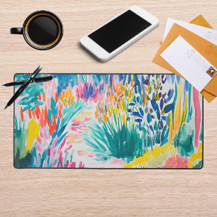 Boho Abstract Wildflower Garden Desk Mat