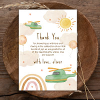Boho Adventure Helicopter Airplane Baby Shower