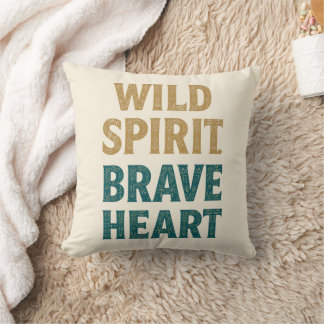 Boho Adventure Wild Spirit Brave Heart Cushion