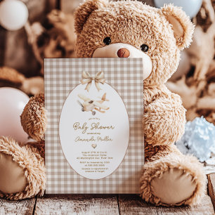 Boho Aeroplane Baby Shower Invitation