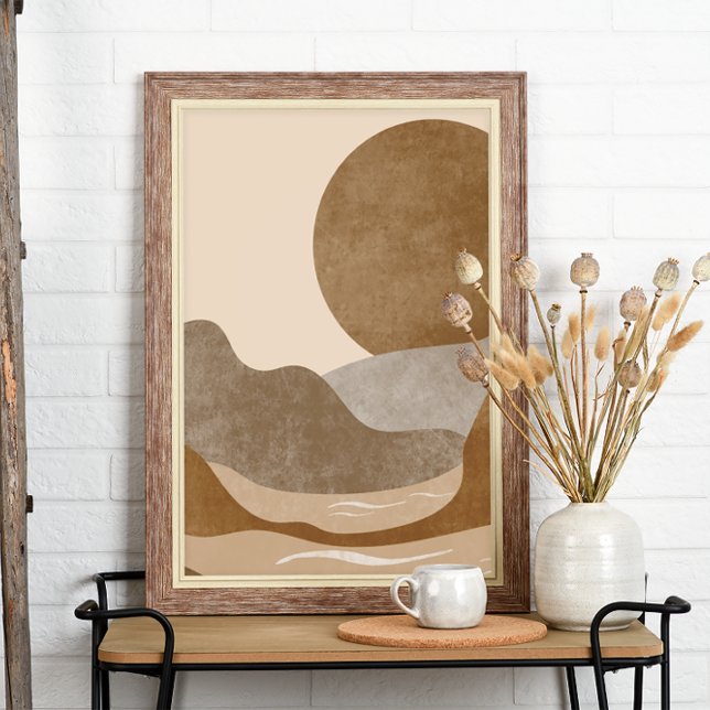 Boho Aesthetic Mountain Landscape Modern Art Poster (Creator Uploaded)