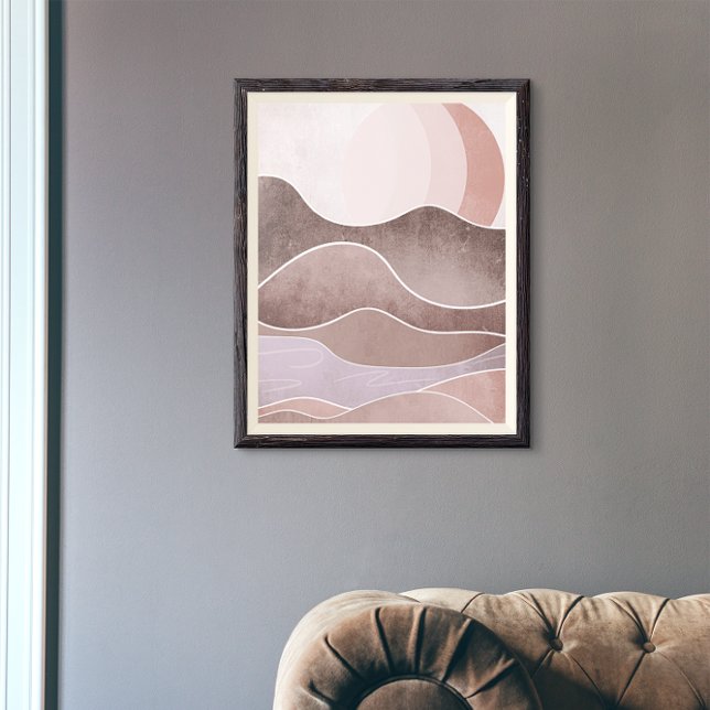 Boho Aesthetic Mountain Landscape Modern Art Poster (Creator Uploaded)