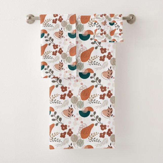 BOHO Aesthetic Pattern A10 Bath Towel Set (Insitu)