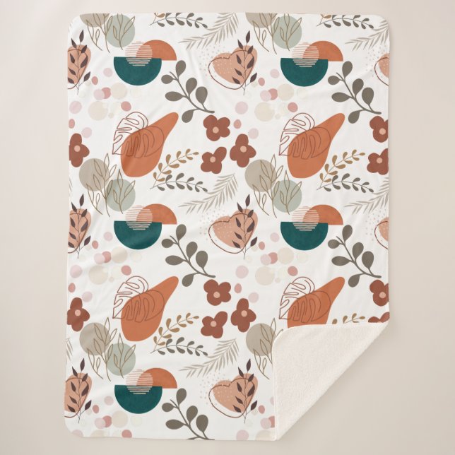 BOHO Aesthetic Pattern A10 Sherpa Blanket (Front)