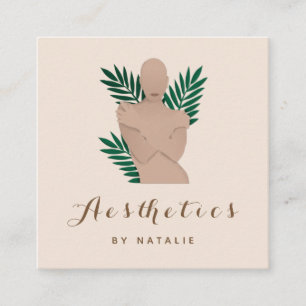 Boho Aesthetics Girl Body Silhouette Social Media Square Business Card