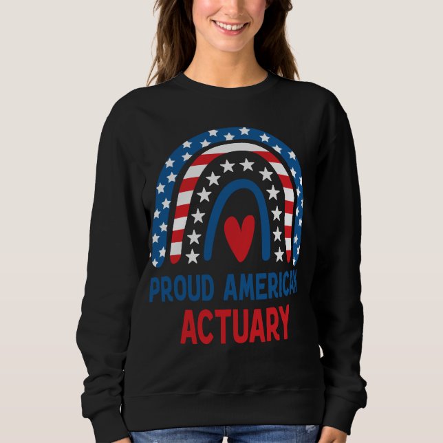 Boho American Rainbow All American Actuary Sweatshirt (Front)