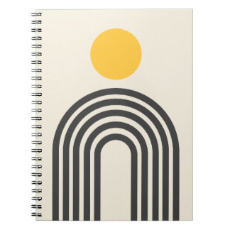 Boho Arch and Sun Design Notebook