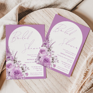 Boho Arch Beautiful Floral Bridal Shower Invitation