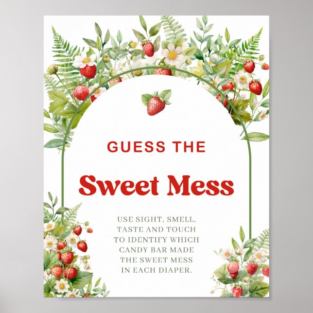 Boho Arch Berry Sweet Guess The Sweet Mess game Poster (Front)