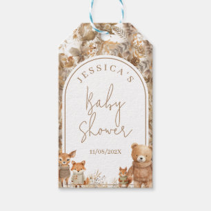 Boho Arch Fall  Woodland Animals Baby Shower Gift Tags
