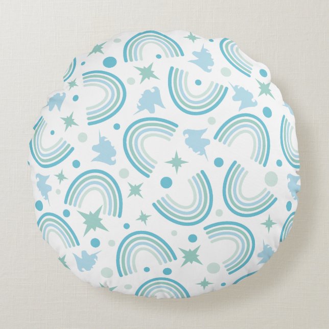Boho Arch Geometric Pattern Round Cushion (Front)