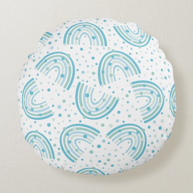 Boho Arch Geometric Pattern Round Cushion (Front)