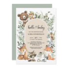 Boho Arch Greenery Woodland Animals Baby Shower