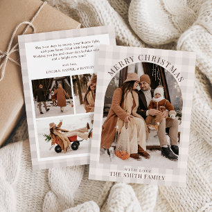 Boho Arch Holiday Photo Card, Merry Christmas