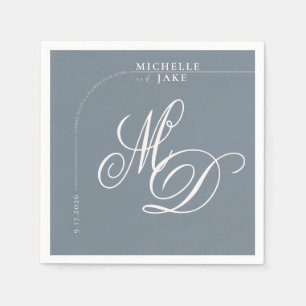 Boho Arch Minimalist Calligraphy Script Wedding  N Napkin