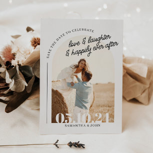 Boho Arch Modern Photo Save The Date