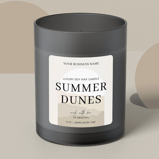 Boho Arch Neutral Colour Elegant Candle Square Sticker (Creator Uploaded)