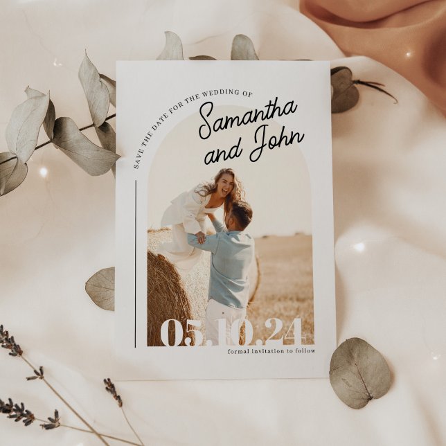 Boho Arch Photo Save The Date (Creator Uploaded)