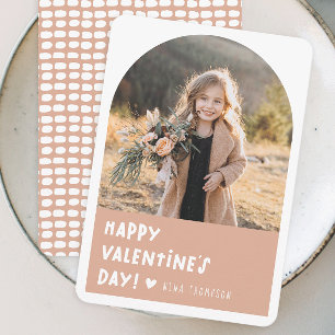 Boho Arch Photo Valentine's Day Holiday Card