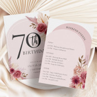 Boho Arch Pink Flowers Weekend Birthday Itinerary