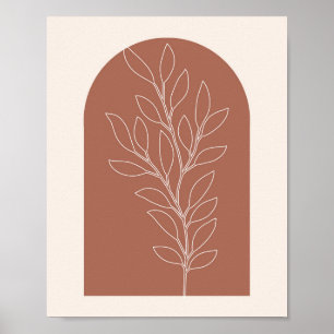 Boho Arch Plant Outline 1 Poster