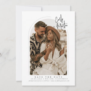 Boho Arch Save the Date Card