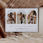 Boho Arch Save The Date Photo Card Announcement<br><div class="desc">Add your favourite engagement photos to our boho arch photo save the date wedding announcement for the perfect way to inform your friends and family of your upcoming wedding.</div>