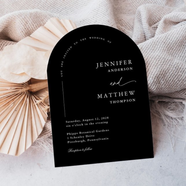 Boho Arch Simple Wedding Invitation (Creator Uploaded)