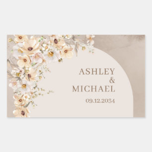 Boho arch summer Wildflower Rustic wedding sticker