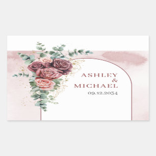 Boho arch summer Wildflower Rustic wedding sticker
