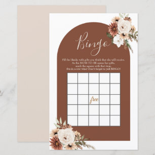 Boho Arch Terracota Floral Bingo Games