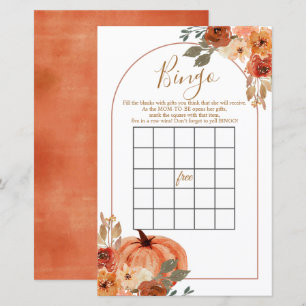 Boho arch Terracota Pumpkin Floral Bingo Games