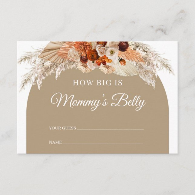 Boho arch terracotta how big is mummy's belly enclosure card (Front)