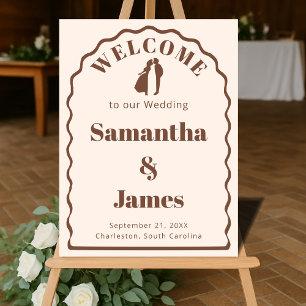 Boho Arch Welcome for Outdoor Ceremonies Acrylic Sign