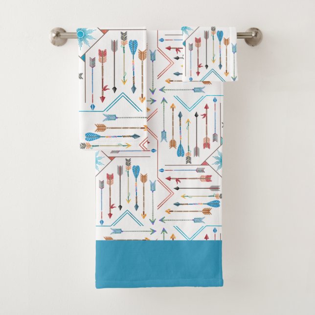 Boho Arrows and Sun V11 ID748 Bath Towel Set (Insitu)