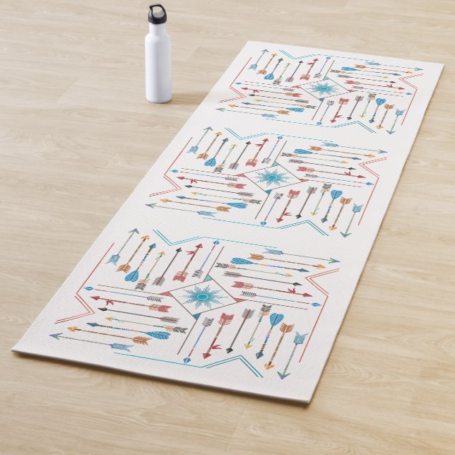 Boho Arrows and Sun V11 Sq ID748 Yoga Mat (In Situ)