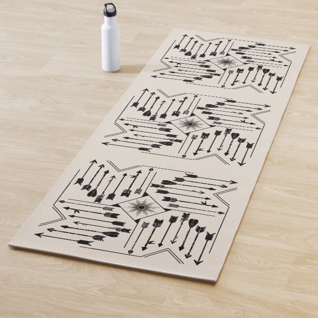Boho Arrows and Sun V12 Sq ID748 Yoga Mat (In Situ)