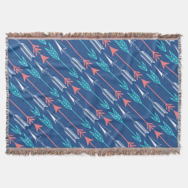 Boho Arrows Custom Throw Blanket (Front)
