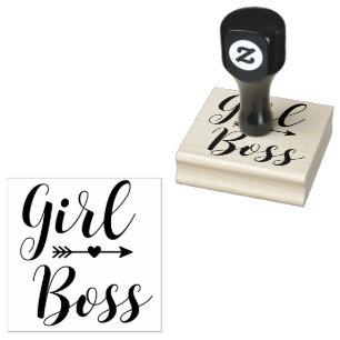 Boho Arrows Girl Boss   Rubber Stamp
