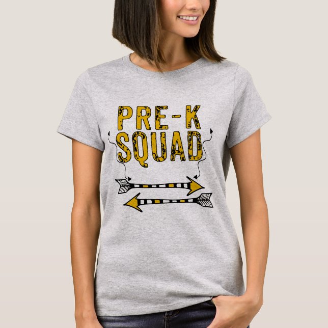 Boho Arrows Pre-K Squad Personalised T-shirt (Front)