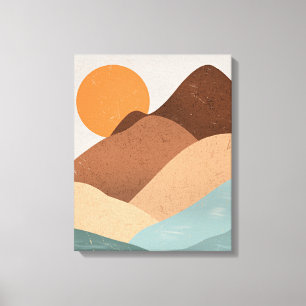 Boho art Sunset Canvas Print