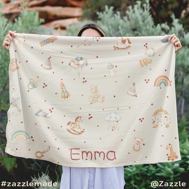 Boho Autumn Baby Shower  Fleece Blanket (Boho Autumn Baby Shower Fleece Blanket)