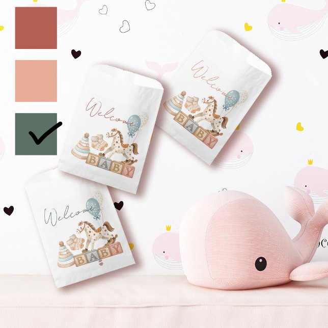 Boho Autumn Baby Shower Personalised  Favour Bags (Boho Autumn Baby Shower Personalized Favor Bag)