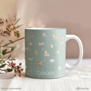 Boho Autumn Baby Shower Personalised  Large Coffee Mug