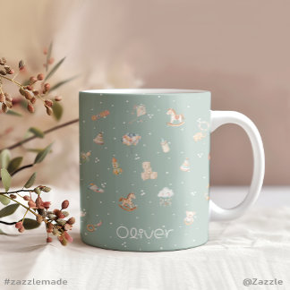 Boho Autumn Baby Shower Personalised Large Coffee Mug