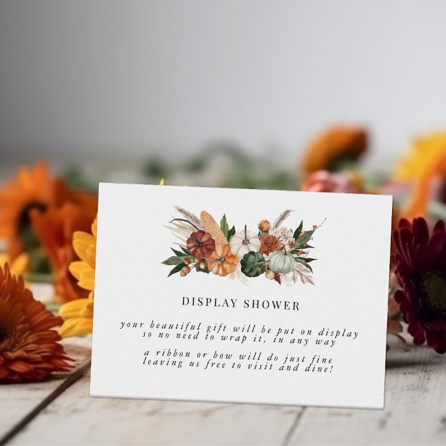 Boho Autumn | Bridal Shower Display Shower Enclosure Card (Creator Uploaded)