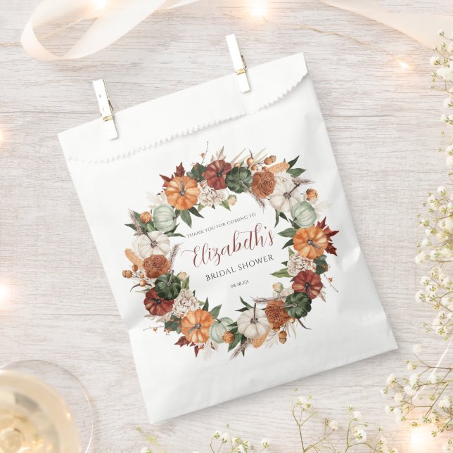 Boho Autumn Bridal Shower Favour Bags (Clipped)