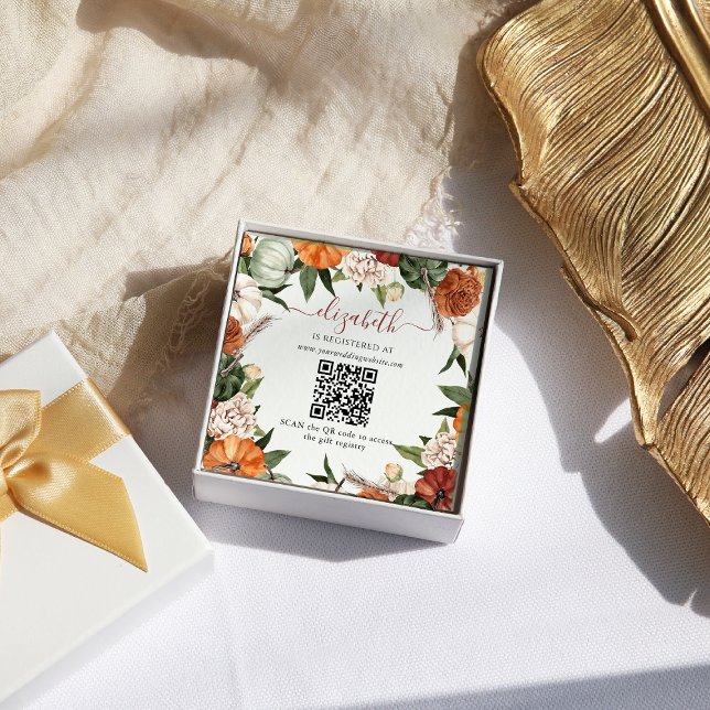 Boho Autumn | Bridal Shower Registry Enclosure Card (Creator Uploaded)