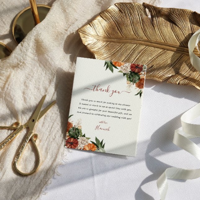 Boho Autumn Bridal Shower Thank You (Creator Uploaded)