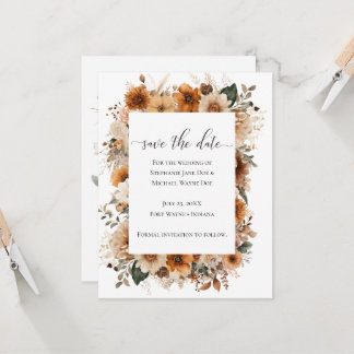 Boho Autumn Dried Flowers | Save the Date